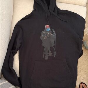 Bernie Sanders with Mask Black Hoodie